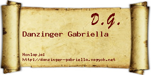 Danzinger Gabriella névjegykártya